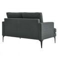 thumbnail image 5 of Modway Evermore Metal and Upholstered Fabric Loveseat in Gray, 5 of 5