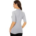 thumbnail image 4 of ORUYROP Chandail à Manches Courtes pour Femmes, Pull Ajusté en Jersey, 4 of 6