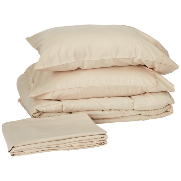 Set de edredón Sweet Home Collection Beige Twin XL, 7 piezas