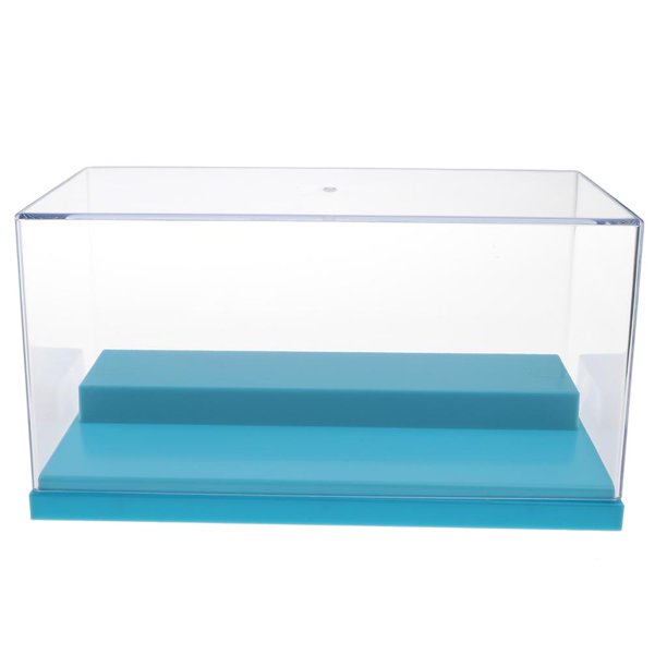 Caja de cubo de exhibición Caja De Exhibición De Acrílico Transparente Caja De Exhibición De Figura De Automóvil 2 Pasos A Prueba De Polvo Azul M Azul M Fanmusic Caja de cubo de exhibición