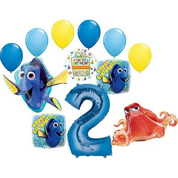 Finding Dory Party Supplies 2nd Birthday Balloon Bouquet Decorations