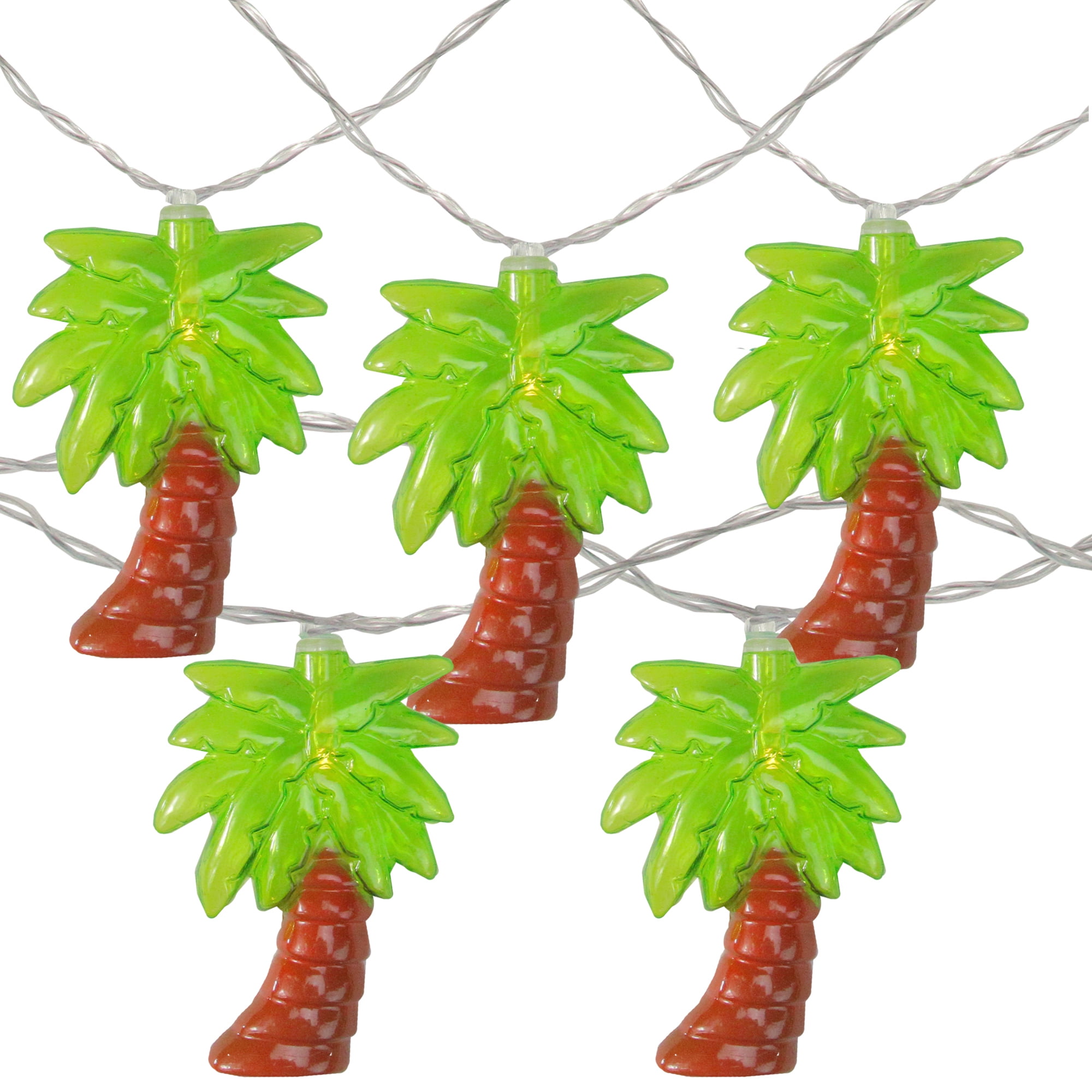Northlight 10ct Battery Operated Palm Tree Summer LED String Lights