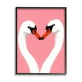 thumbnail image 2 of Stupell Industries Pink Swan Beaks Heart Shape Animals & Insects Painting White Framed Art Print Wall Art, 2 of 5
