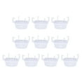 thumbnail image 1 of Limorve 10Pcs Flower Pot Bottom Bracket Drip Tray Moisture Prevention Integrated Hook Design Transparent Plastic Tray 8Inch, 1 of 9