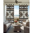 thumbnail image 4 of Aztec Southwest Blackout Curtains 39 Inches Length, Boho Ethnic Tribes Vintage Brown Window Treatment Thermal Insulated Drapes for Bedroom Living Room 2 Panels 55x39 Inches, 4 of 8