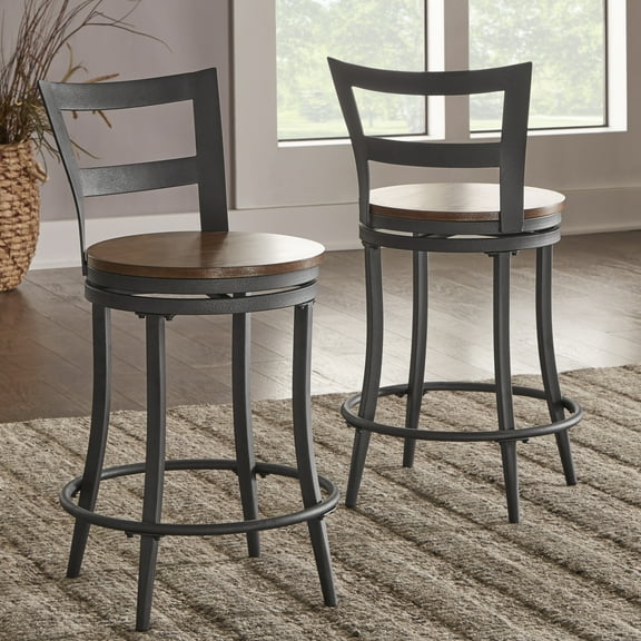 Weston Home Mason Swivel Counter Height Stool, Set of (2)