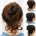 thumbnail image 4 of Natural Clip on in Messy Bun Hair Piece Extension Hair Claw Clip Wedding Women, 4 of 9