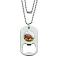 thumbnail image 1 of American Bison Buffalo Herd on the Plains Military Dog Tag Bottle Opener Pendant, 1 of 3