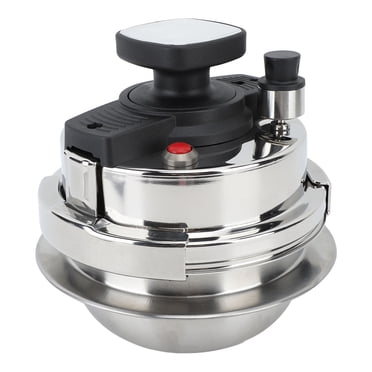 1.2L Pressure Cooker Stainless Steel Stovetop Pressure Cooker Portable Pressure Cooking Pot Induction Pressure Cookware for Home Car Camping