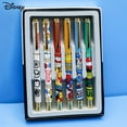 thumbnail image 4 of Disney Mickey & Friends, Frozen, and Superhero-Themed Metal Fountain Pens - 6-Pack, Quick Drying Ink, Click-Off Cap, Medium Point, Authentic UME Brand Writing Pens Set for Calligraphy and Learning, 4 of 5