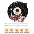 thumbnail image 6 of 15 Inch Round Placemats Set of 4, Black Christmas Snowman Non Slip Heat Insulation PP Table Mats, Xmas Truck Tree Snowflake Washable Place Mats for Kitchen Dining Party Table Decor, 6 of 7