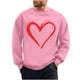 thumbnail image 2 of Ceisia Men's Regular-Fit Crew-Neck Double-Heart Hand-Drawn Printed Casual Sweatshirt Gift, 2 of 6