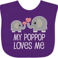 thumbnail image 3 of Inktastic My Poppop Loves Me Grandkids Boys or Girls Baby Bib, 3 of 4