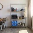 thumbnail image 3 of IRIS 4-Tier Wire Storage Shelf with Caster, 1200 Lb. Capacity, 71"H x 18"W x 48"D, 3 of 14