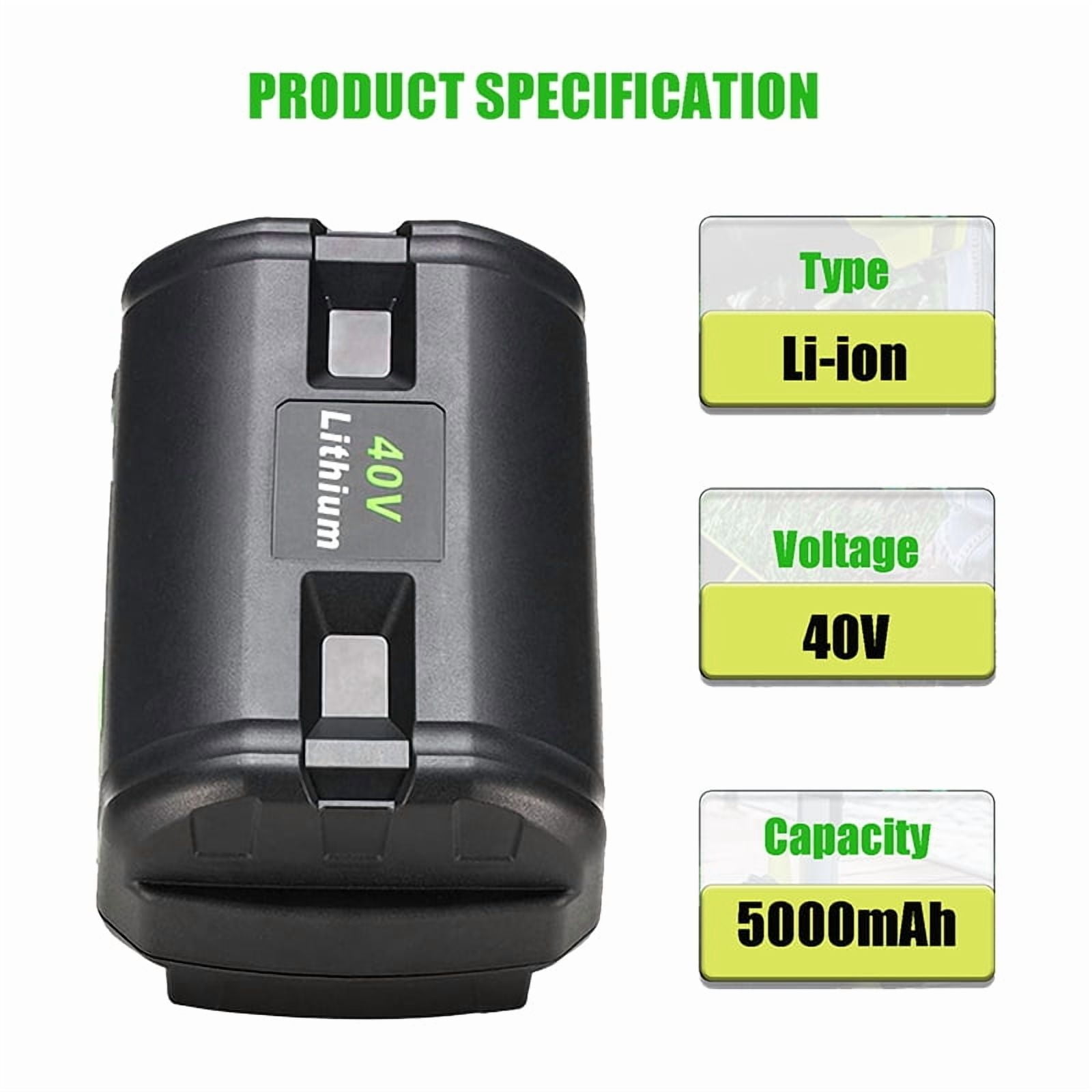 5.0Ah Replacement for Ryobi 40V Battery