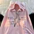 thumbnail image 6 of Cute Cat Ear Hoodies for Women 2025 Fall Winter Long Sleeve Zip Up Hooded Sweatshirt with Pockets Y2K Jackets Coat, 6 of 8