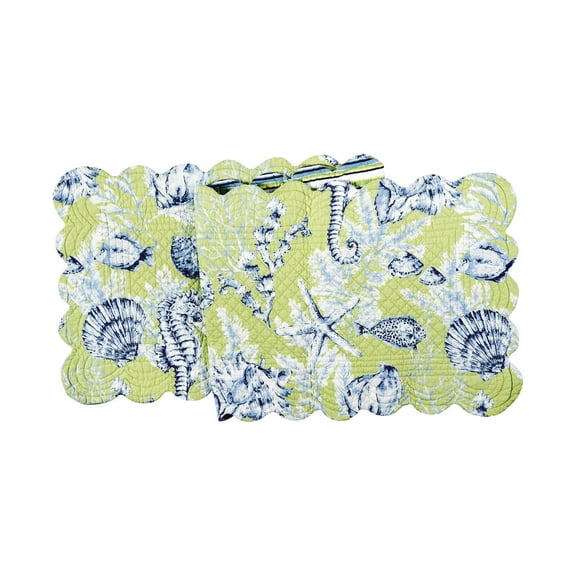 Fenwick Isle Green Table Runner 14" x 51"
