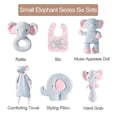 thumbnail image 1 of Follure Newborn Six-piece Suit Gift Box Hand Bell Help Sleep Music Rabbit Toy Bibs, 1 of 5