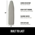 thumbnail image 3 of GORILLA GRIP Scorch Resistant Ironing Board Cover, Silicone Coating, Hook and Loop Fastener Strap, Gray, 3 of 10