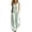 Green, variant on Summer Jumpsuits for Women Striped Sleeveless V-neck Button Up Cardigan Wide Legs Pockets Pants Casual Jumpsuit
