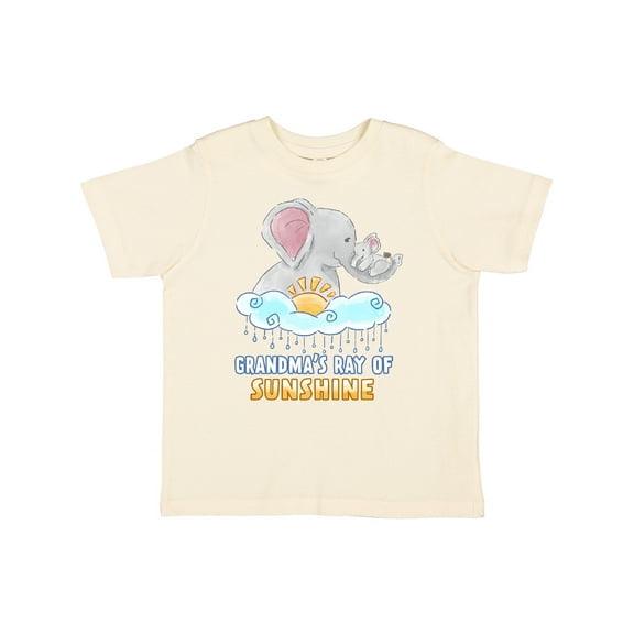 Inktastic Grandma's Ray of Sunshine Cute Elephants Rainclouds and Sun Boys or Girls Toddler T-Shirt
