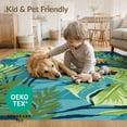 thumbnail image 4 of ODIKA 4'x6' Tropical Multi Color Hallway Use Washable Area Rug Pet Friendly, Kids Safe, Non-Shedding for Bedroom, Reading Nook, 4 of 7