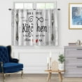 thumbnail image 2 of Farmhouse Kitchen Curtains Decor: Short Curtains for Window Rustic Dinning Room Tier Curtains Vintage Living Room Decor Rod Pocket Window Drapes 36Inch Length 2 Panels Set, 2 of 5