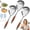 3pcs, variant on New Wooden Handle Stainless Steel Skimmer, Stainless Steel Slotted Spoon with Wooden Handle, Extra Thick Spider Strainer for Deep Frying, Boiling & Fast Oil Draining
