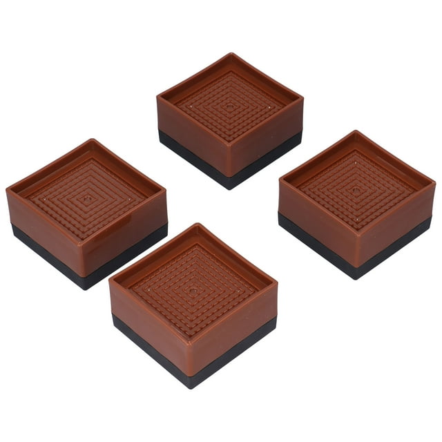 Table Sofa Riser, 4PCS Universal Square Raised Bed Blocks Rubber Plastic Bed Lifts Risers Furniture Bed Legs Raising Blocks Desk Leg Riser Elevated Floor Protector Pad For Chair