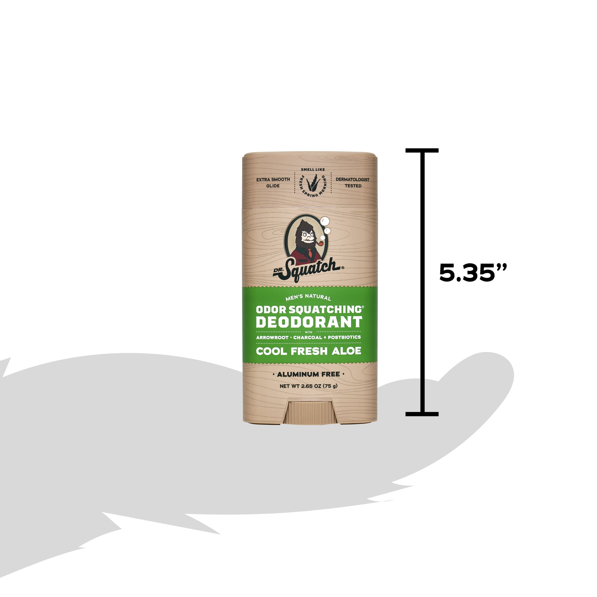Dr. Squatch Cool Fresh Aloe Natural Deodorant for Men, 2.65 oz