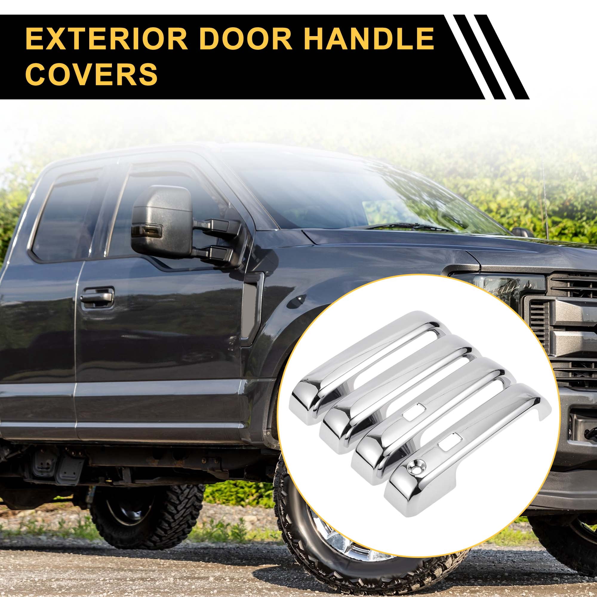 Unique Bargains Exterior Decoration Protector for Ford F-150 2015-2020 Car Door Handle