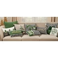 thumbnail image 3 of Fennco Styles Buffalo Plaid Holly Holiday Decorative Throw Pillow 18" W x 18" L - Black & White Cushion for Christmas, Home, Couch, Living Room, Bedroom and Office Décor, 3 of 3