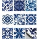 thumbnail image 1 of 36 pegatinas de azulejos con relieve azul, autoadhesivas, estilo mosaico, extraíbles, para pared, 1 of 9