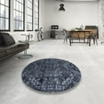 thumbnail image 3 of Ahgly Company Indoor Rectangle Abstract Slate Blue Grey Abstract Area Rugs, 2' x 5', 3 of 6
