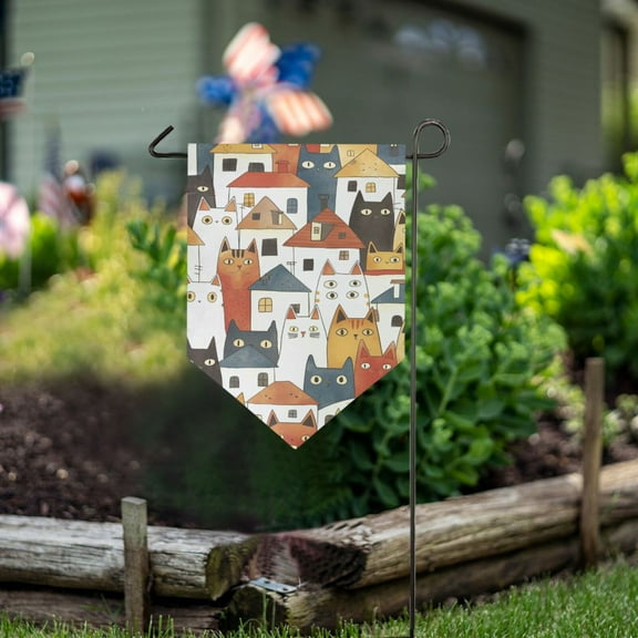 Sweet Cats Garden Flag 18" x 12.5" Double Sided Yard Lawn Outdoor Decor Small Yard Flags