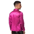 thumbnail image 4 of vastwit Mens 70s Sequins Disco Dance Shirt Long Sleeve Button Down Shirt for Party Club Hot Pink L, 4 of 6