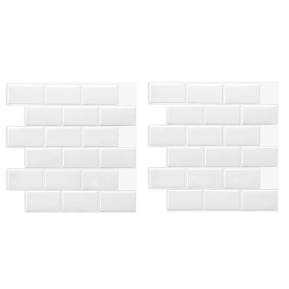 3D Texture Tile Sticker Backsplash Wallpaper for Kitchen Bathroom Laundry Room Enhanced Backing Adhesion Thicker Design