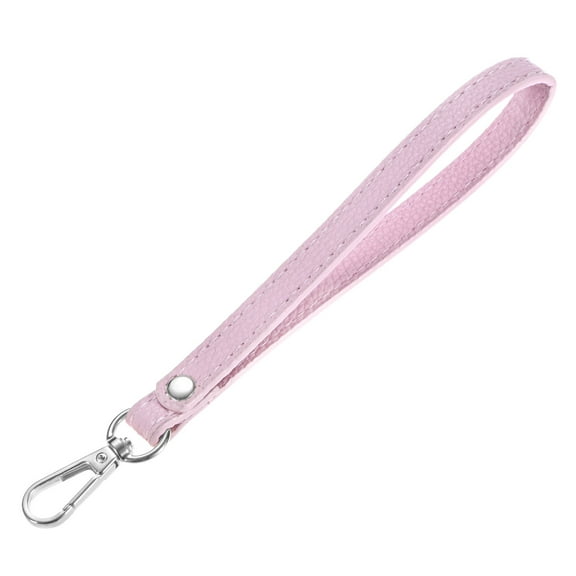 Uxcell Wristlet Strap [1PCS] - Genuine Leather KeyChain Hand Strap - [Pink-Silver-8.27In] Replacement Wrist Strap
