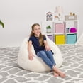 thumbnail image 4 of Posh Creations Cute Soft Bean Bag Chair for Kids, Furry, 2.5ft, Large, Animal - Ivory Cat, 4 of 5
