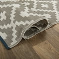 thumbnail image 5 of World Rug Gallery Trellis Geometric Reversible Plastic Indoor and Outdoor Picnic Mat, Camping Rug, RV Rug - GRAY 3'x5', 5 of 9