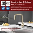 thumbnail image 5 of SUMERAIN Brushed Gold Kitchen Faucet with Sprayer, Stainless Steel Pull Down Kitchen Sink Faucet Lead Free, 5 of 12
