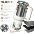 thumbnail image 2 of Succulents 40oz Stainless Steel Travel Mug Tumbler with Handle, Double Wall Vacuun Insulated Cup with Lid and Straw, 2 of 6