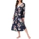 thumbnail image 1 of INSPIRE CHIC Camisones de flores para mujeres, mumu, con mangas largas, vestidos de casa, pijamas, nighshirts 2XL Azul, 1 of 6