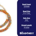 thumbnail image 4 of The Bead Chest Lava Fire Fused Rondelle Recycled Glass Beads (11mm), 4 of 4