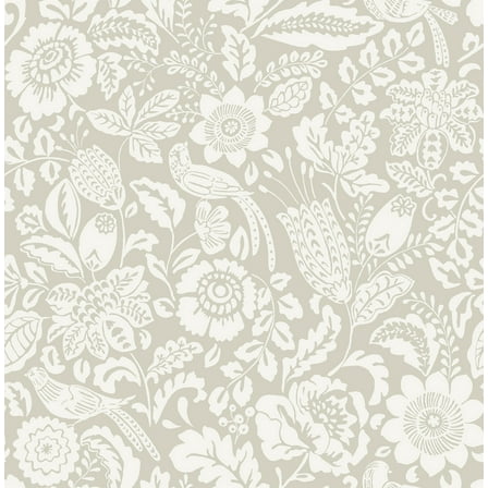 A-Street Prints Marta Beige Floral Trail Wallpaper