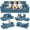 Blue, variant on Qaba 12-Piece Modular Kids Play Couch Building Fort, Blue