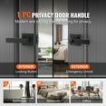 thumbnail image 2 of KFFKFF Privacy Door Handle, 1 Pack Matte Black Door Lever, Left or Right Handing Reversible Lever with Keyless Lock, 45° Rotation to Open, 2 of 9