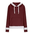 thumbnail image 4 of BLVB Women's Christmas Oversized Hoodies Drawstring Fleece Sweatshirts Holiday Pullover with Pocket, 4 of 7