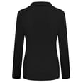 thumbnail image 4 of LoyisViDion Coat Womens Vintage Solid Long Sleeve Notched Cardigan Coat formal Wear Tops Blouse Black 6(M), 4 of 5