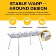 thumbnail image 4 of Purple Floral Table Cloths for 8 Foot Rectangle Tables, Spring Lavender Daisy Butterflies Botanical Patio Waterproof Elastic Fitted Tablecloths, Washable Rectangular Table Cover for Camping, 4 of 8